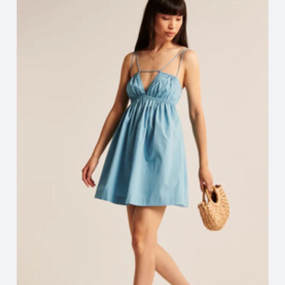 NWT Abercrombie & Fitch Blue Strappy Midi Dress